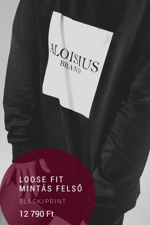 Portrait_Loose Fit mintás felső